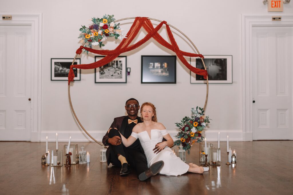 Couple married at a non profit art gallery in VA by EZ Elopements