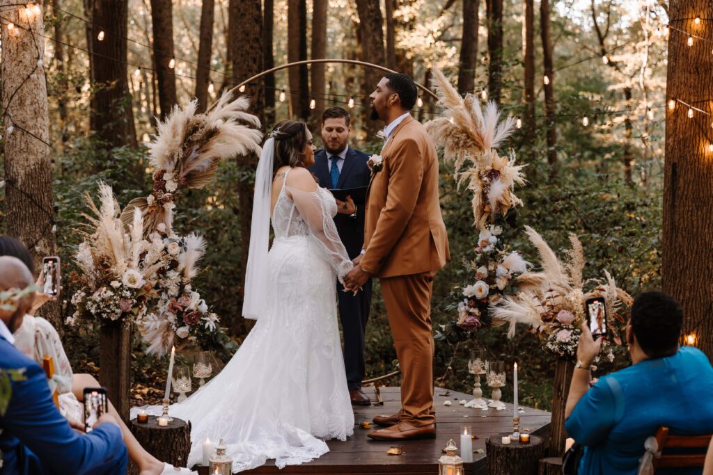 Gorgeous Bohemian micro wedding in our Private Forest