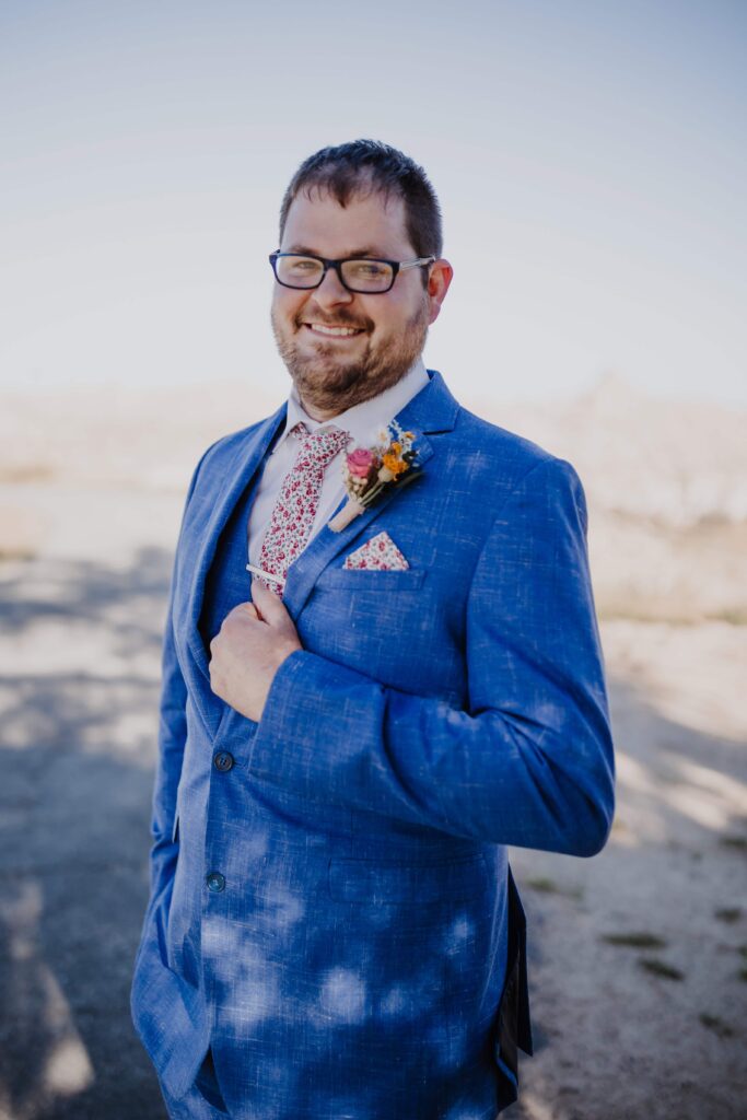An excited groom.