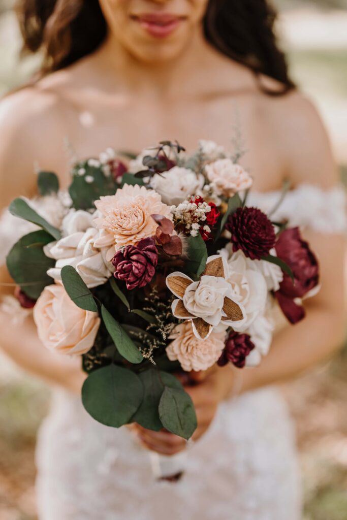 Sola Wood bridal bouquet.