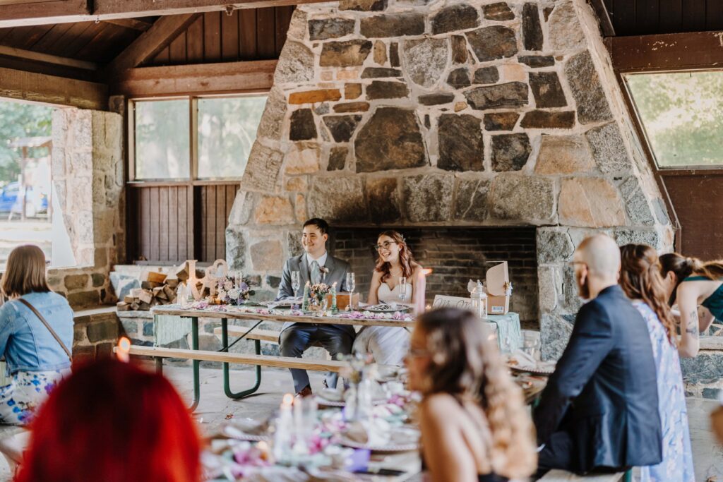 A sweet, simple reception al fresco.