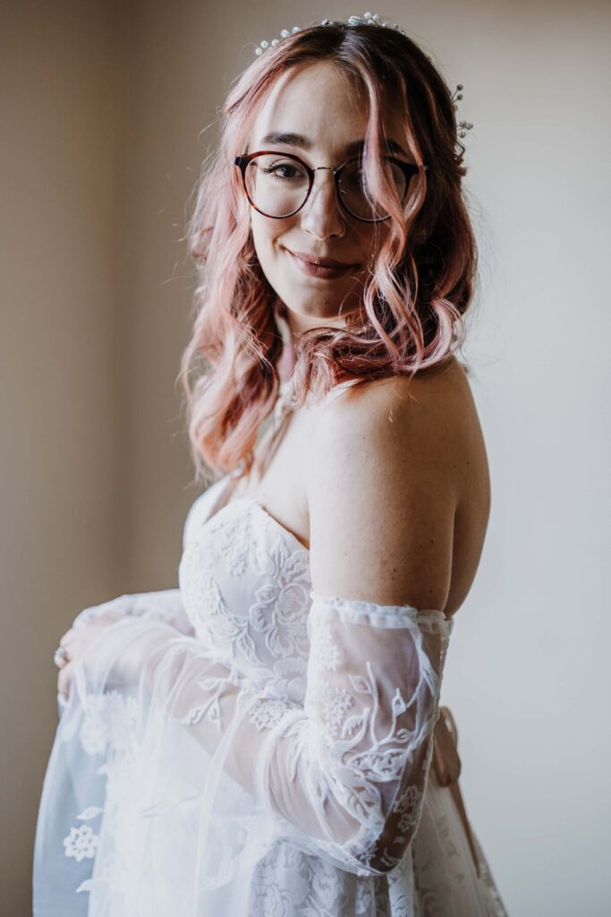 Beautiful bride getting ready for her big day.