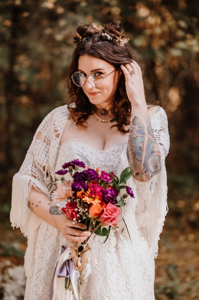 Our gorgeous eclectic bride.