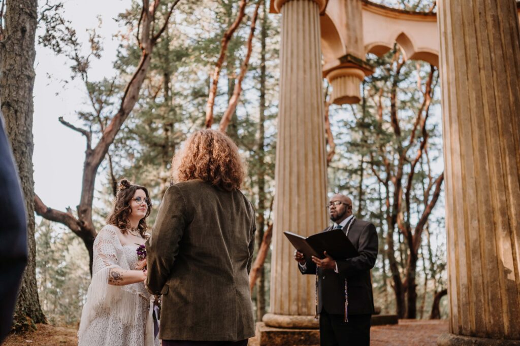 Elopement ceremony on San Juan Island.