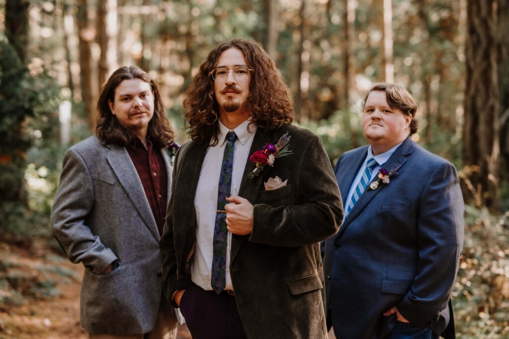 Groom and his groomsmen ready for the ceremony.