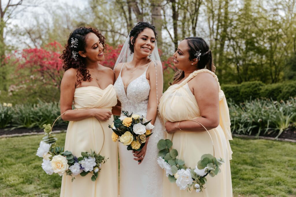 Bride and her bridesmaids.
