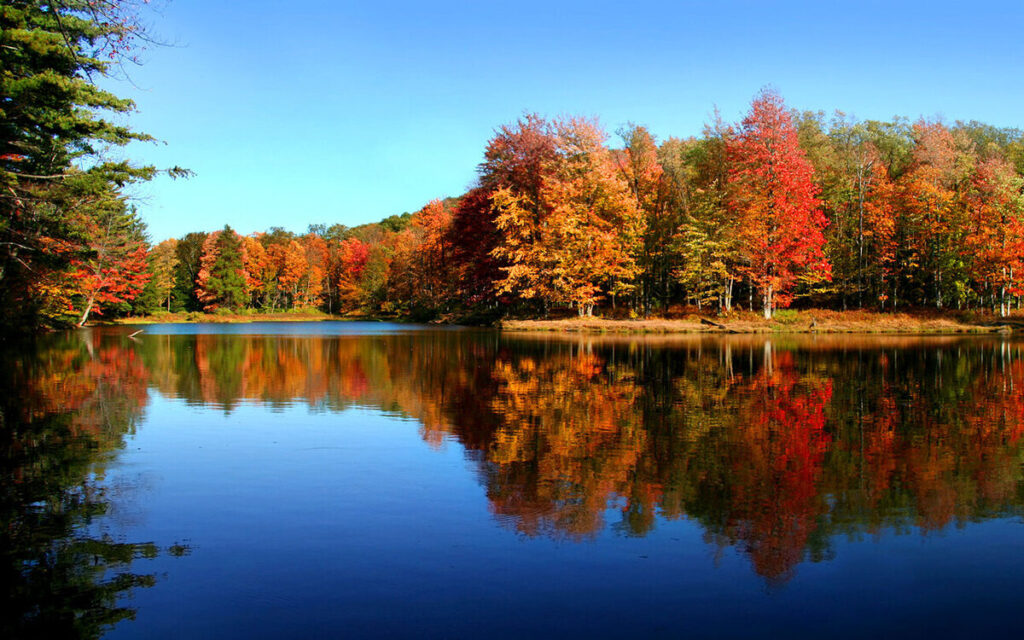 The beautiful lakefront vistas of the Poconos.