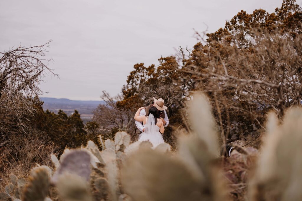 Garner-State-Park-TX-camping-Elopement-small wedding venue first dance on a mountain_www.ezelopements.com