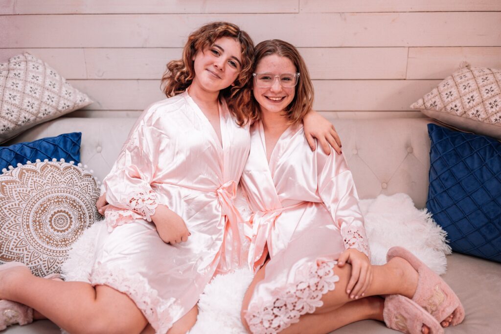 Bride's kids getting ready for the big day!