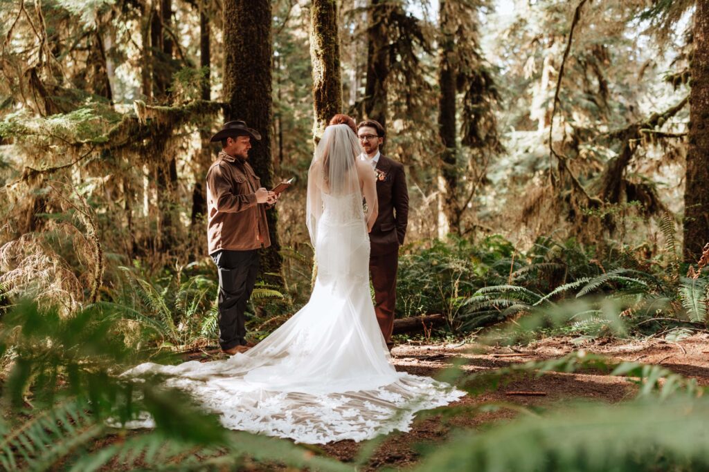 A gorgeous couple elopes in a private ceremony in Yosemite National Park. 