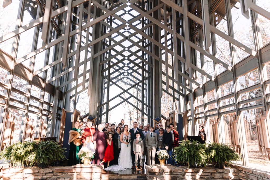 The family gathered for an intimate ceremony in Arkansas. 
