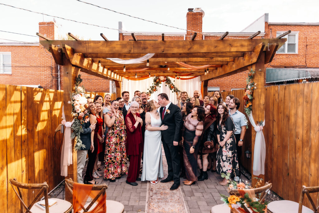 Loved Ones gathered to celebrate newlyweds who chose a honeymoon fund over a registry.