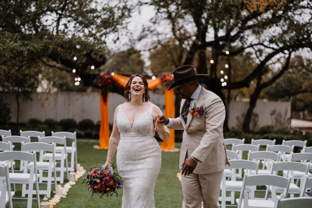 A gorgeous EZ Elopements couple during their Texas Hill Country wedding. 