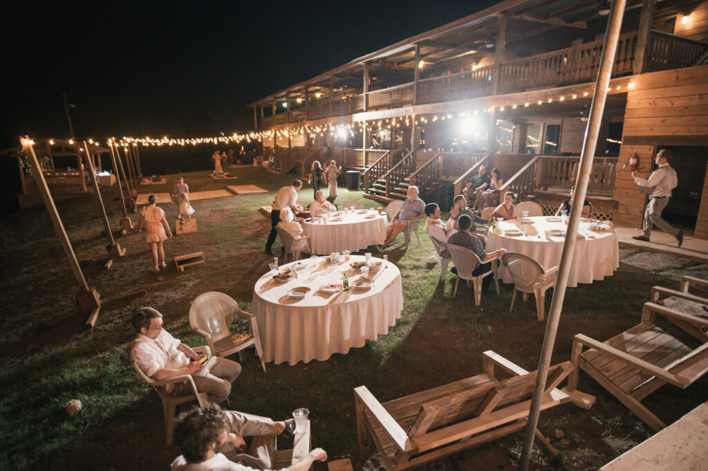 An evening reception at Canyon Lake Events in the Texas Hill Country. 