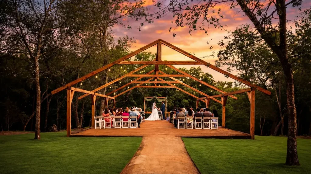 The ceremony site at Evergreen Creek. 