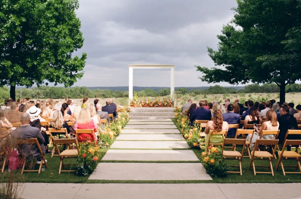 The gorgeous valley view ceremony space at Prospect House