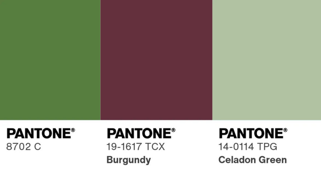 Hot trend for Fall: Burgundy and Olive Green florals.